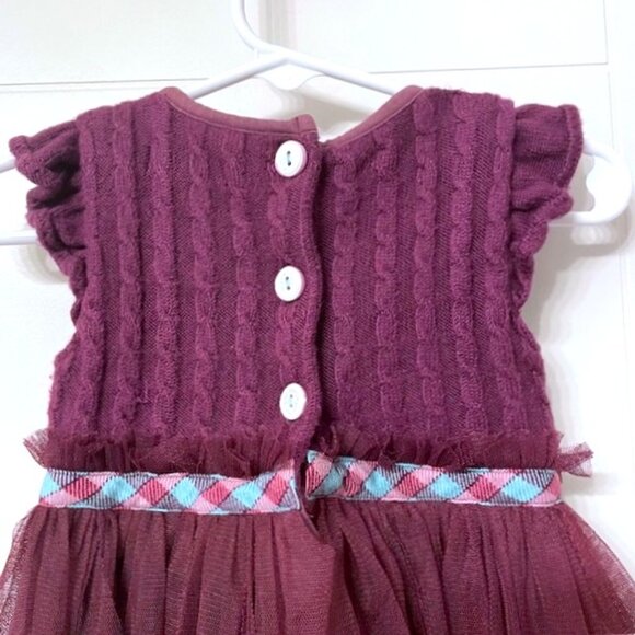 Matilda Jane Purple Tulle Sweater Soiree Dress 6-12 Months - Picture 5 of 11